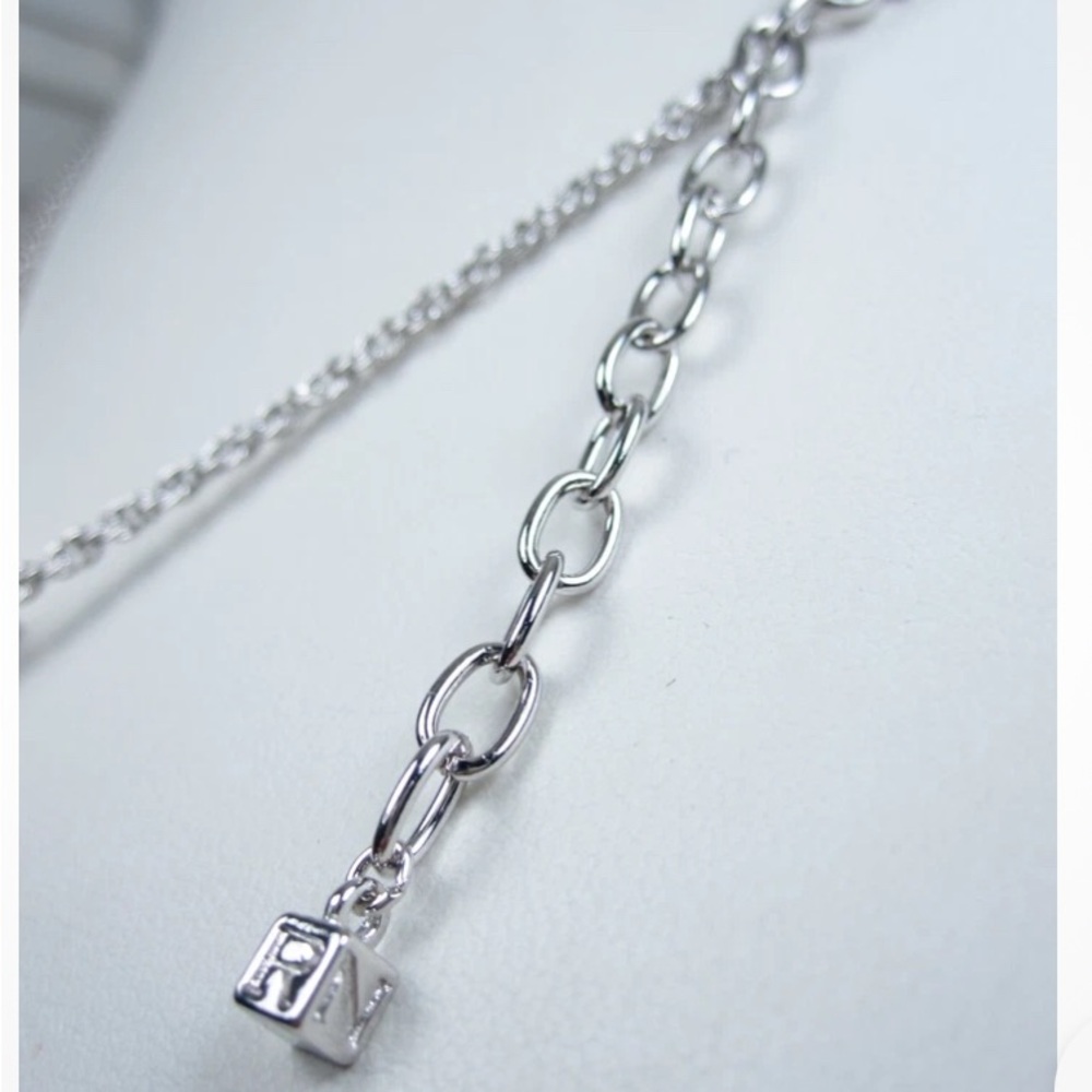 Nina Ricci Rhodium Plated Pendant with Swarovski Crystals - 16-18"
length - 3526 - Picture 2 of 3
